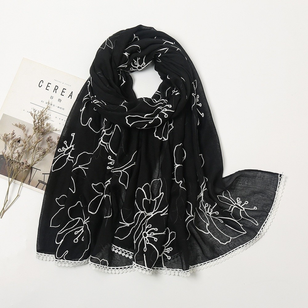 Embroidery Hijab - Pañuelo Hijab Versátil y Elegante con