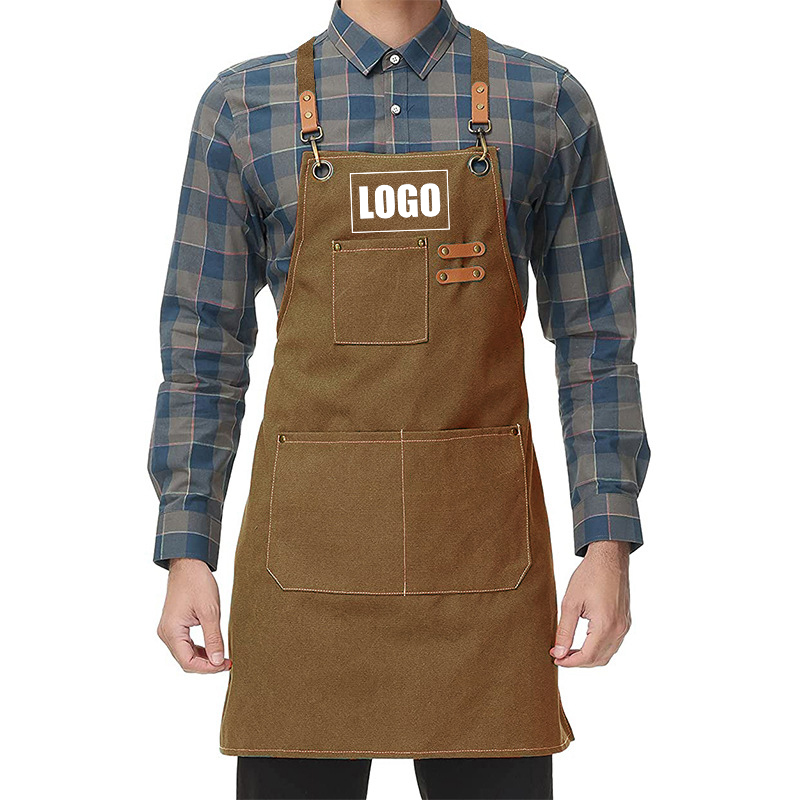 Embroidery Apron - Delantal de lona impermeable con logotipo