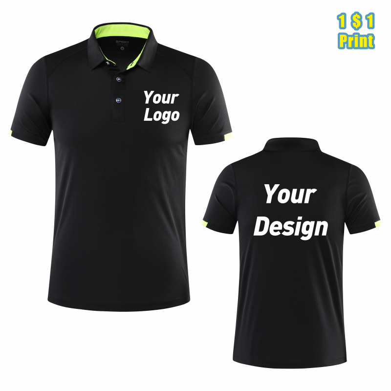 Embroidery Men Shirt - Polo deportivo transpirable de secado rápido,