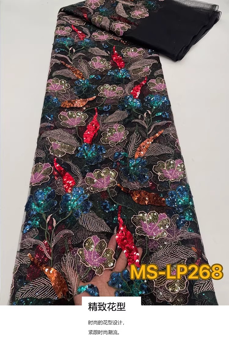 Embroidery Net Dress - 1 yarda de tela de lujo