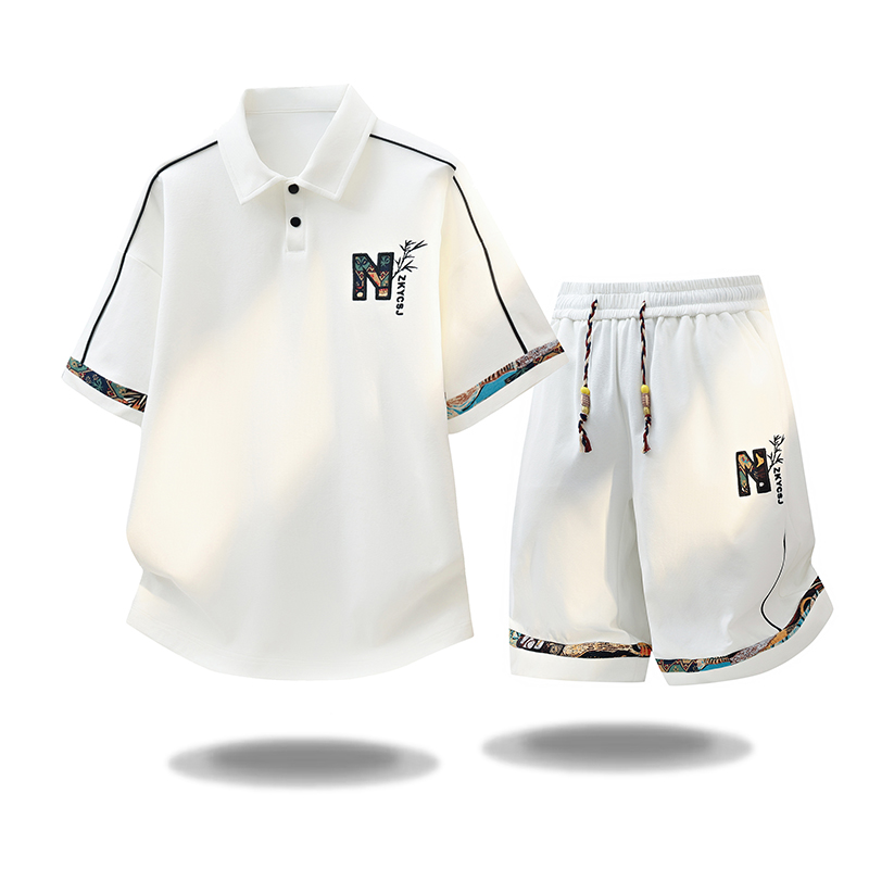 Conjunto de Camiseta de Manga  - Embroidery Men Shirt reseña y precio