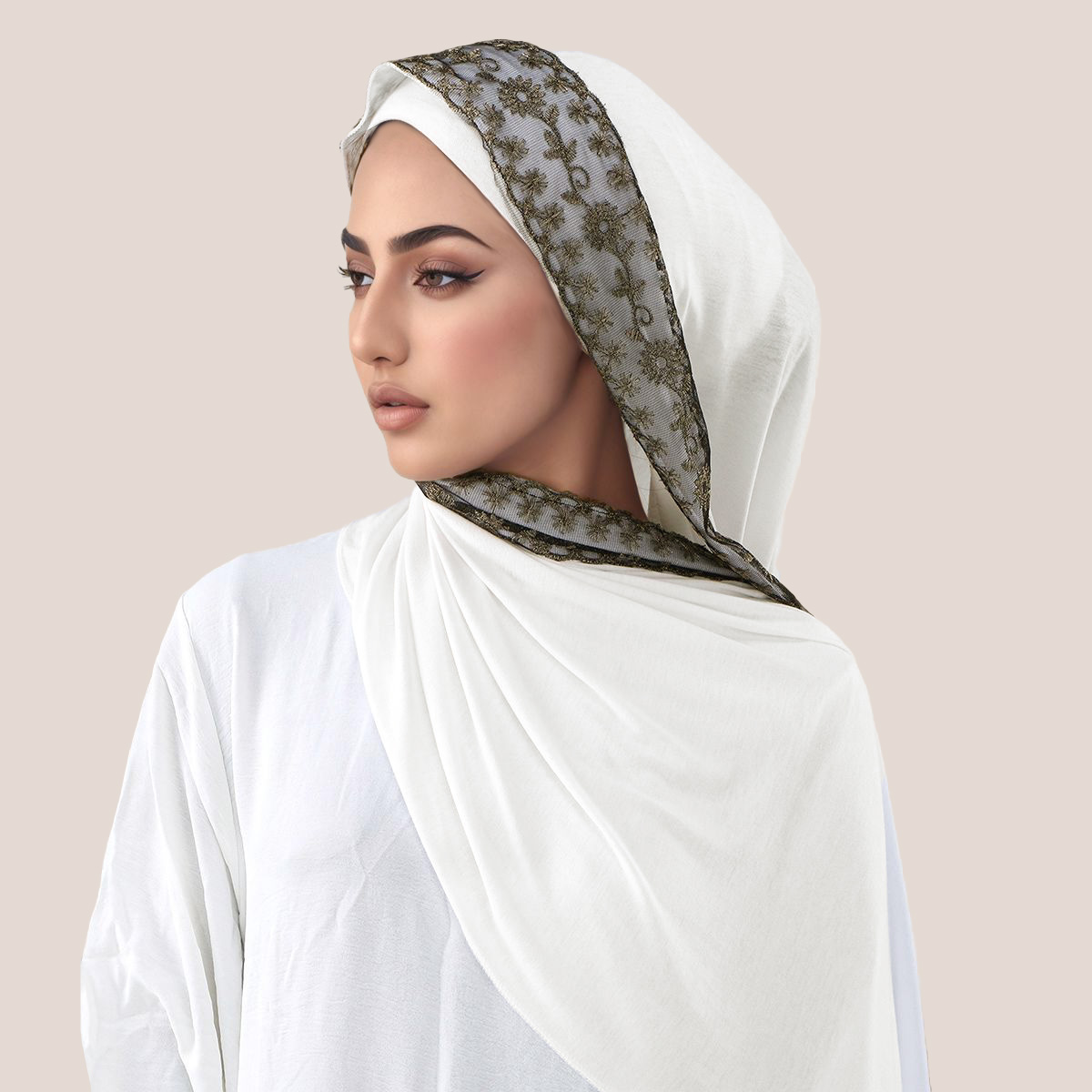 Jersey de algodón bordado de e - Embroidery Hijab reseña y precio
