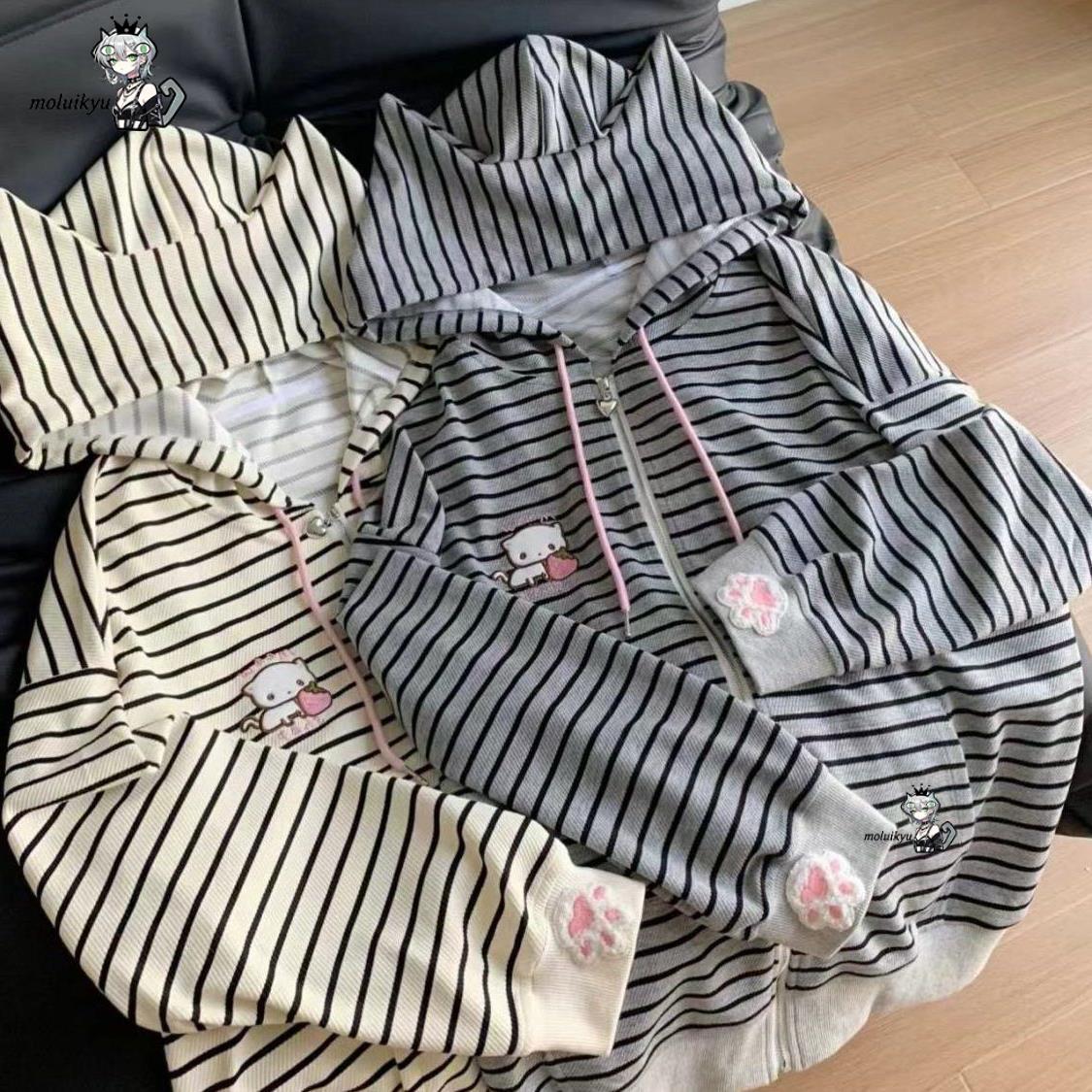Sudadera con capucha Y2K para  - Embroidery Cat reseña y precio