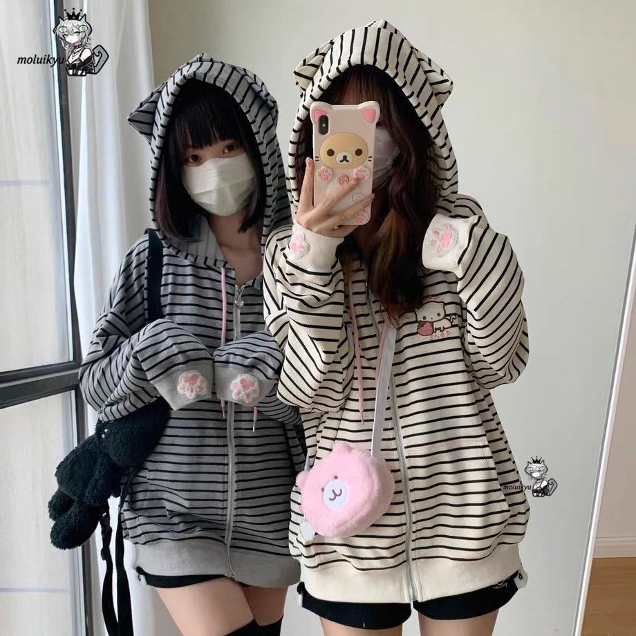 Sudadera con capucha Y2K para  - Embroidery Cat reseña y precio