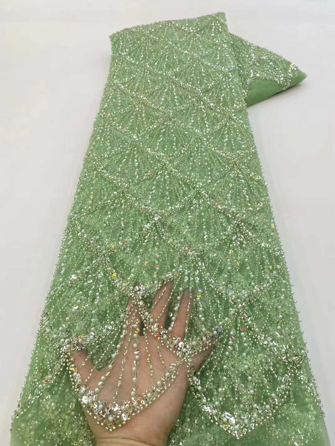 Tela de encaje de tul africano - Embroidery Net Dress reseña y precio