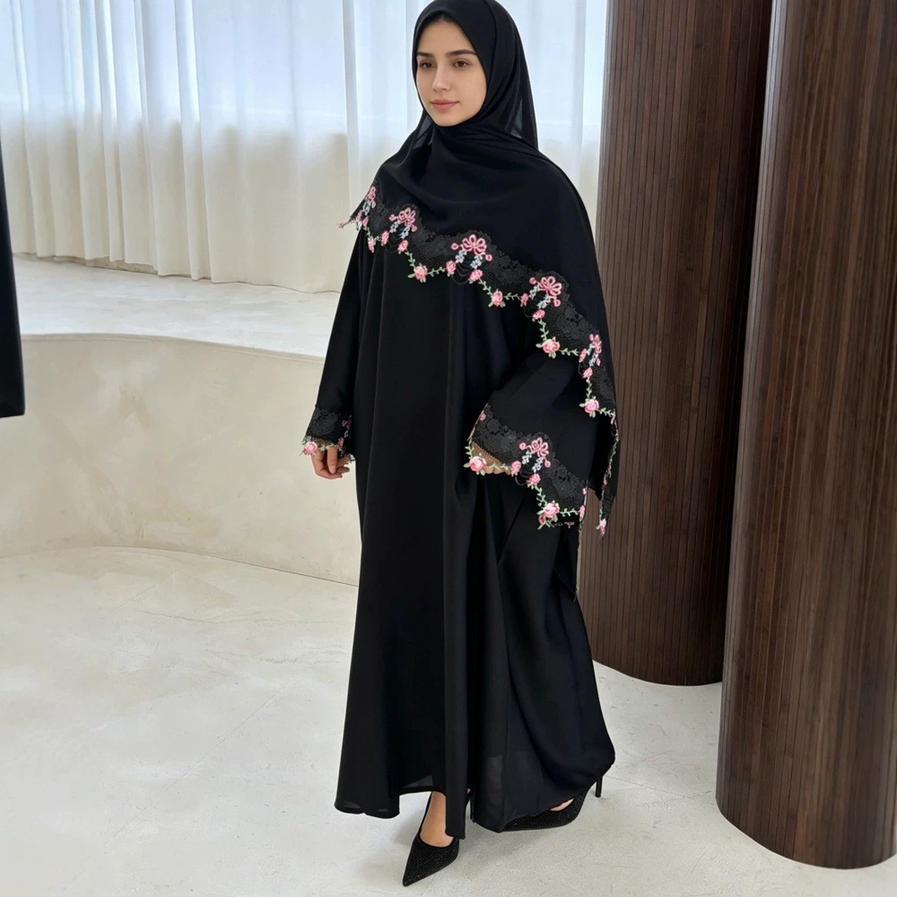 Vestido Eid para Mujer, Abaya  - Embroidery Hijab reseña y precio