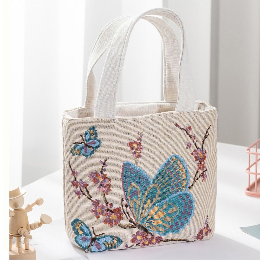 Bolso de lona bordado con flor - Embroidery Cat reseña y precio