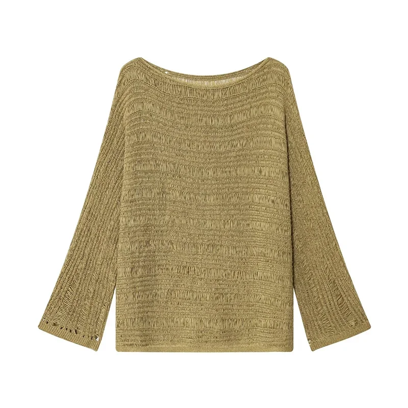 Suéter de Punto con Cuello Bar - Embroidery A reseña y precio