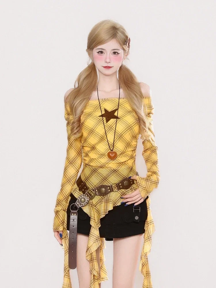 Camiseta vintage Y2K con cuell - Embroidery A reseña y precio
