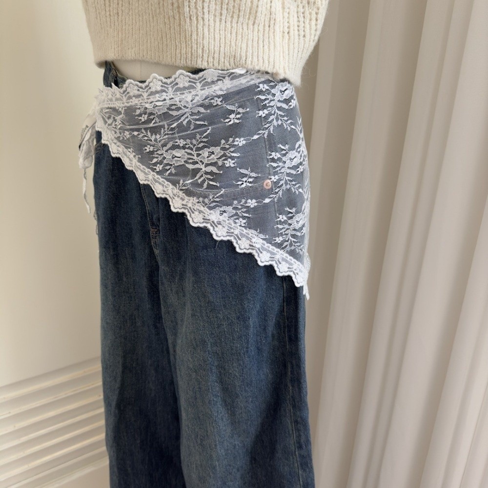 Falda de media pierna de encaj - Embroidery Apron reseña y precio