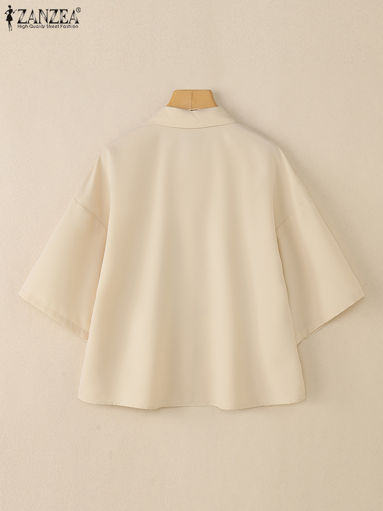 ZANZEA Camisas informales con  - Embroidery Cat reseña y precio