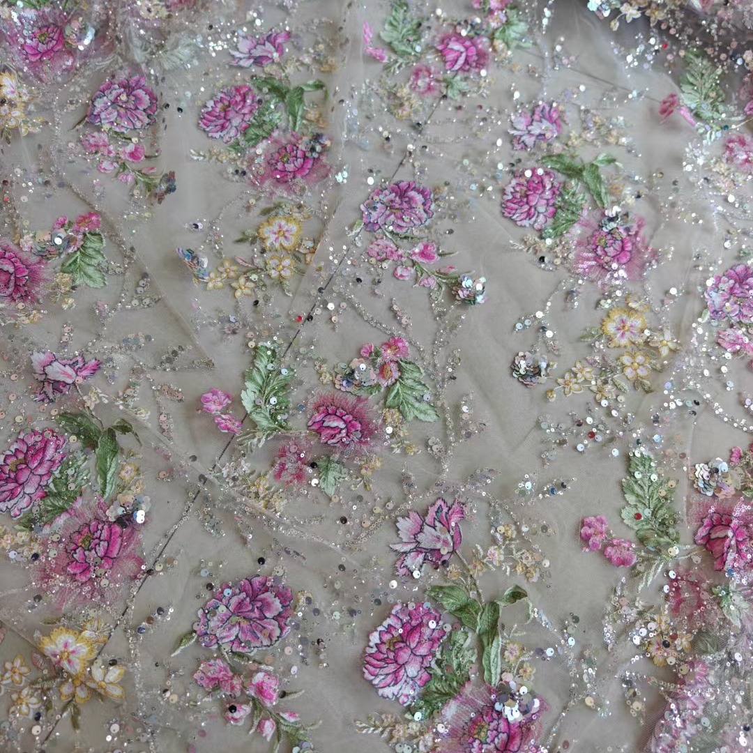 Tela de encaje de lujo con cue - Embroidery Net Dress reseña y precio
