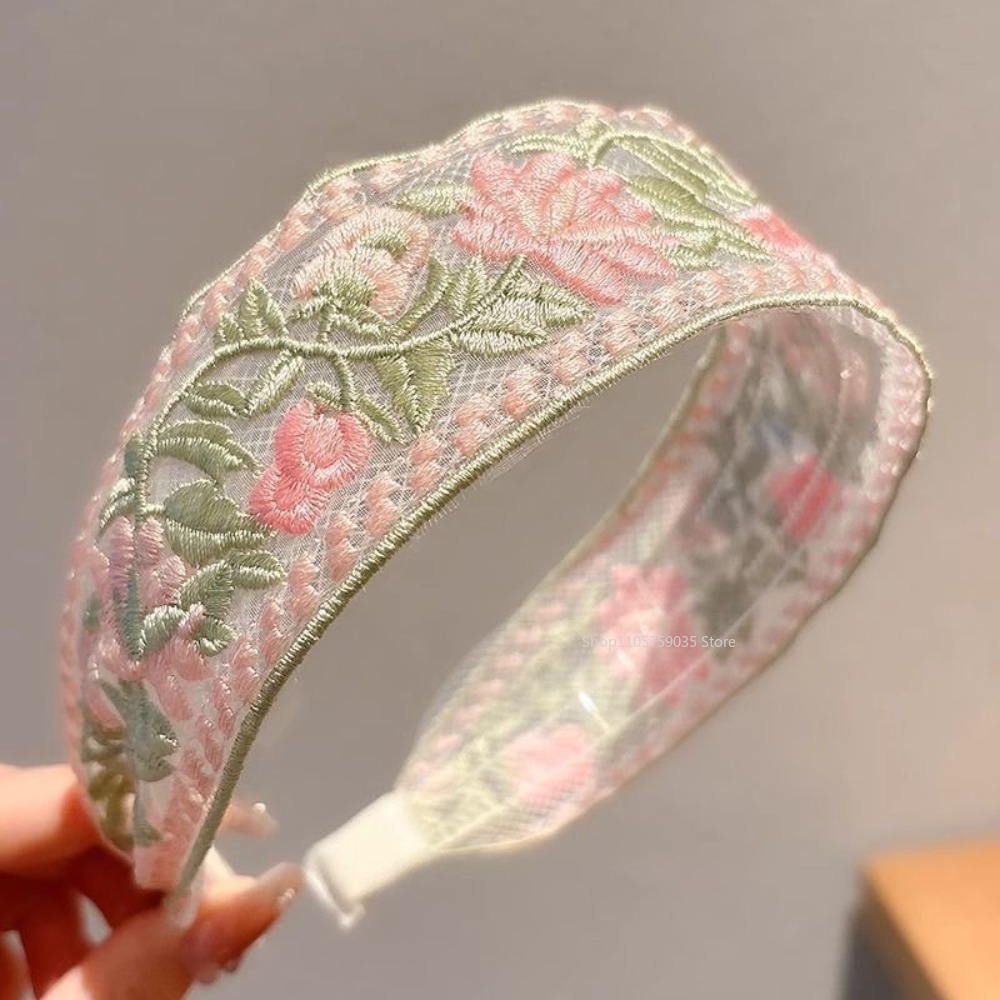 Diadema de encaje floral con b - Embroidery Hooping reseña y precio