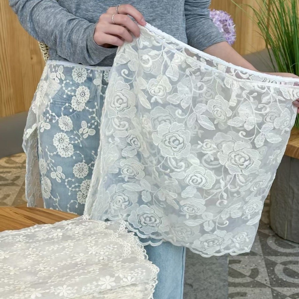 Falda vaquera transparente con - Embroidery Apron reseña y precio