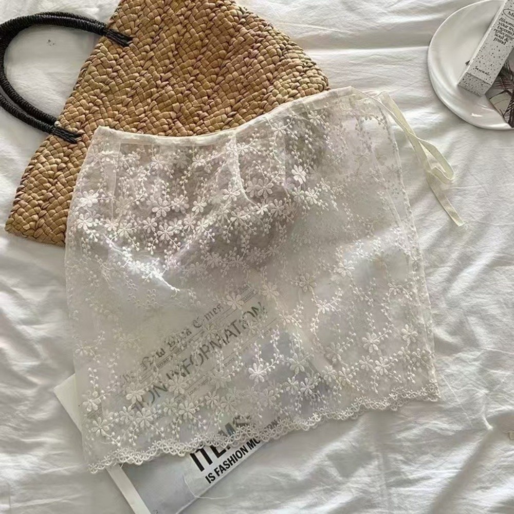 Falda vaquera transparente con - Embroidery Apron reseña y precio