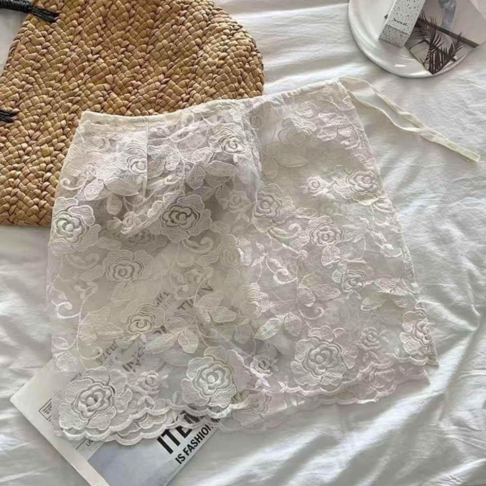Falda vaquera transparente con - Embroidery Apron reseña y precio