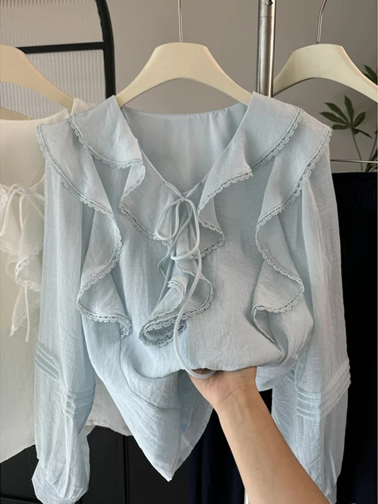 Blusa Elegante Francesa con Cu - Embroidery A reseña y precio