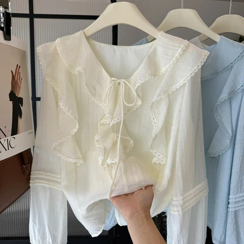 Blusa Elegante Francesa con Cu - Embroidery A reseña y precio
